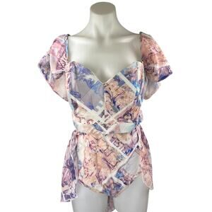 NEW ASOS Luxe Multicolor Short Sleeve